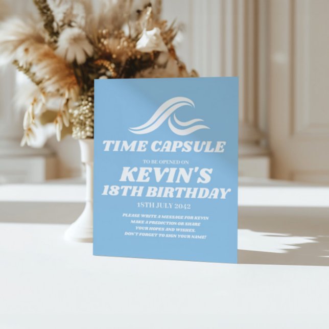 Surfing Birthday , The Big One Time Capsule Sign (Creator Uploaded)