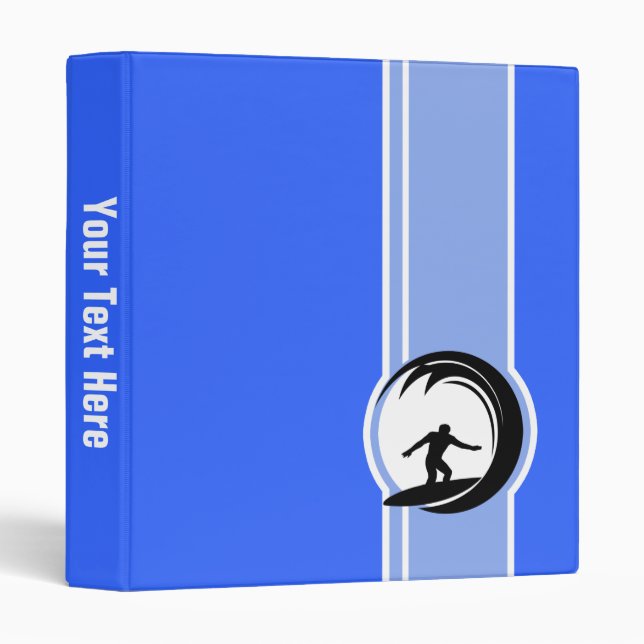 Surfing; Blue 3 Ring Binder (Front/Spine)