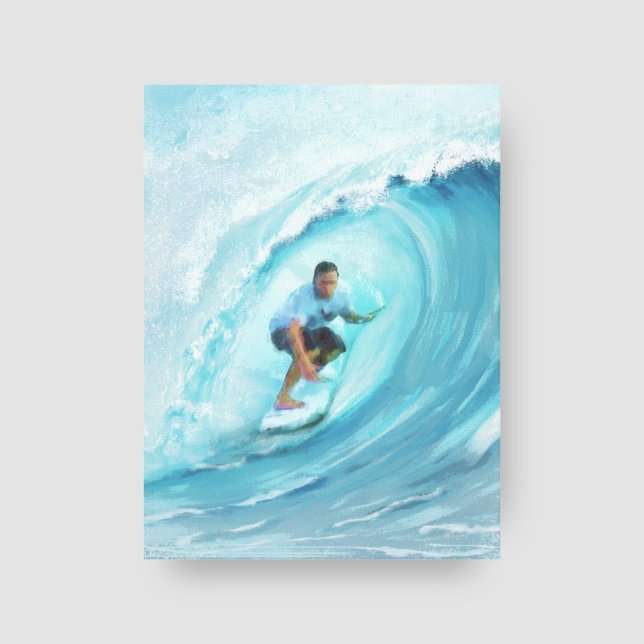 Surfing Blue Barrel Wave Beach Canvas Print (Creator Uploaded)