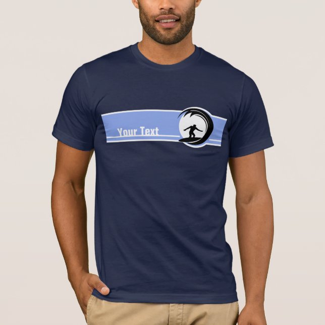 Surfing; Blue T-Shirt (Front)