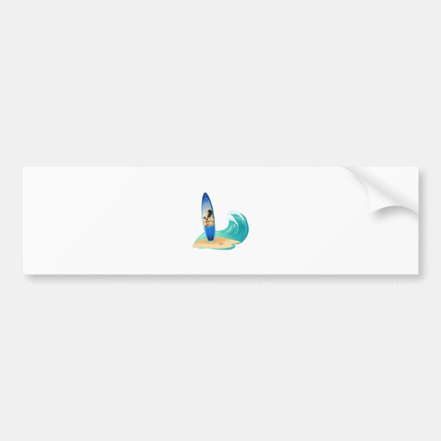 Surfing Bumper Sticker (Front)