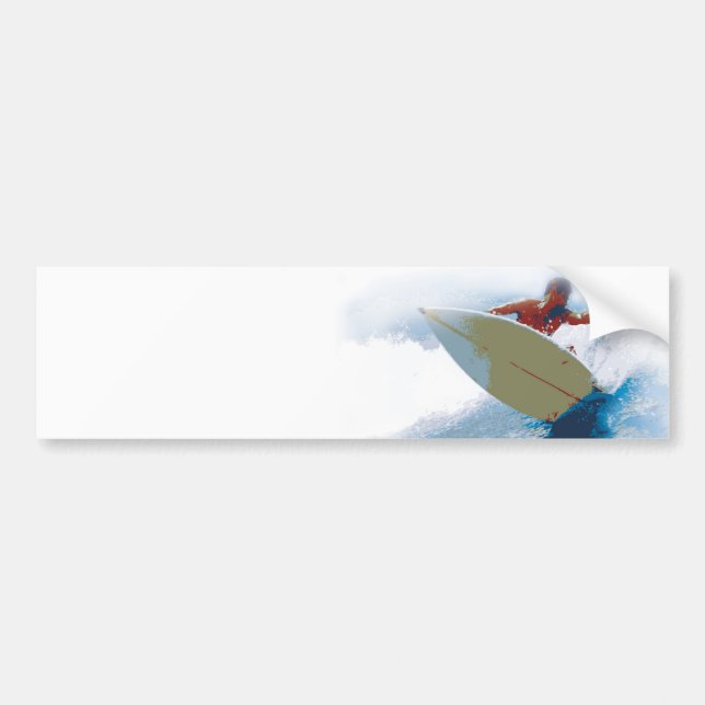 surfing bumper sticker (Front)