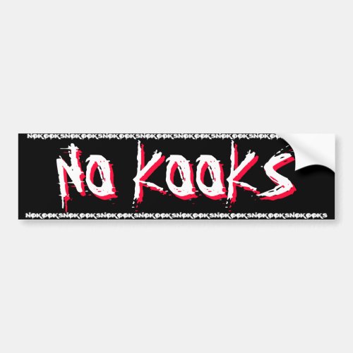 SURFING BUMPER STICKER _ NO KOOKS