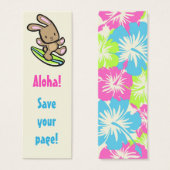Surfing Bunny Skinny Bookmark (Front & Back)