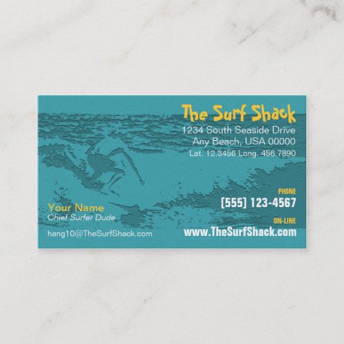 Surfing Business Card