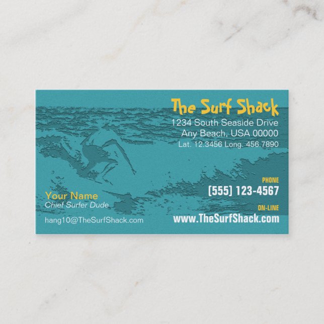 Surfing Business Card (Front)