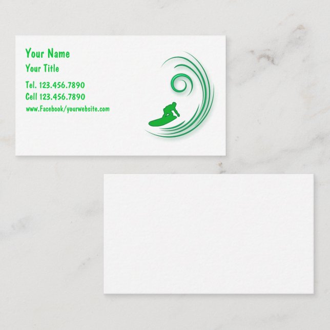 Surfing Business Cards (Front/Back)