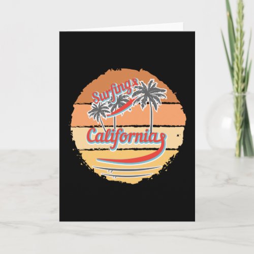 Surfing California Card