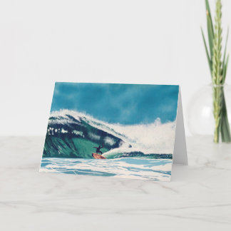 Surfing California Surfer Greeting Card Art