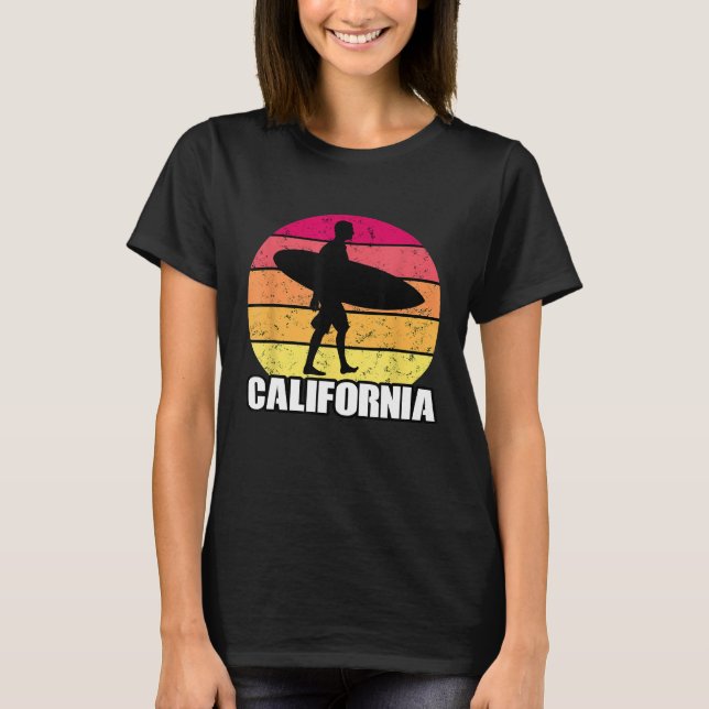Surfing California Surfer Surf T-Shirt (Front)