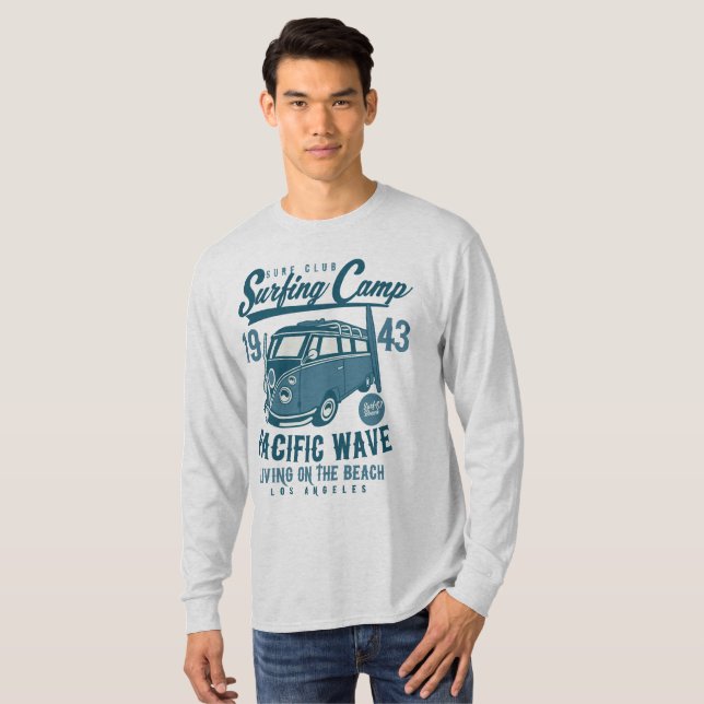 Surfing Camp Pacific Wave mens t shirt (Front Full)