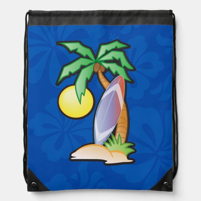 Surfing cartoon backpack (Front)