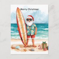Surfing Christmas in July with SANTA CLAUS