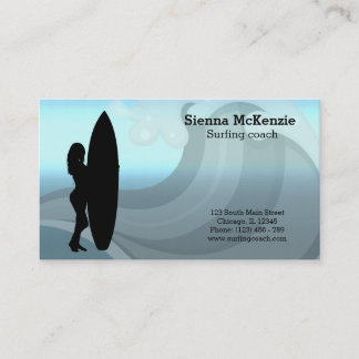 Surfing coach business card