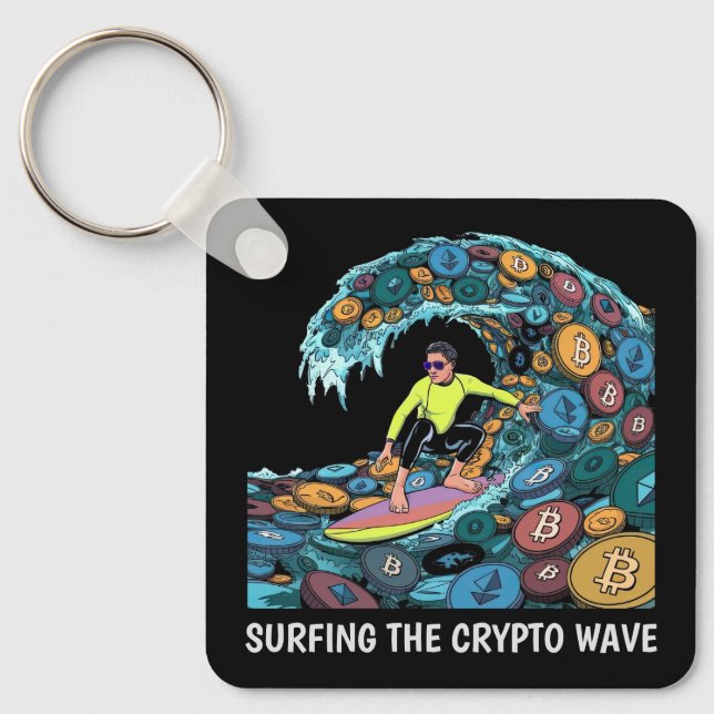 Surfing Crypto Keychain (Front)
