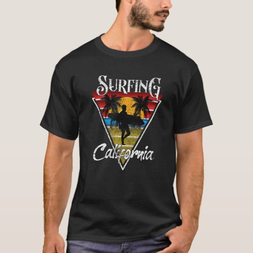 Surfing Dad California Beaches Surf Cali Beach Bum T_Shirt