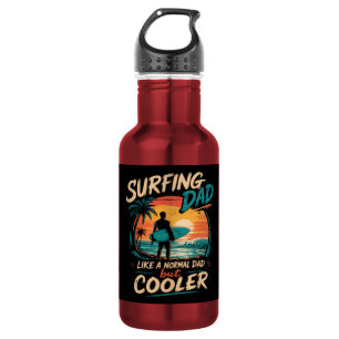Surfing Dad Like A Normal Dad But Cooler Summer Stainless Steel Water Bottle