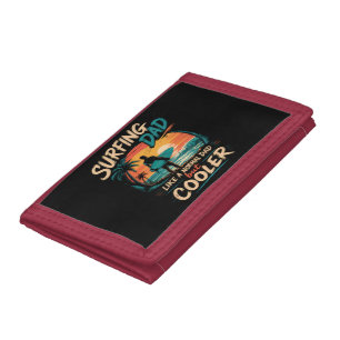 Surfing Dad Like A Normal Dad But Cooler Summer Su Tri-fold Wallet