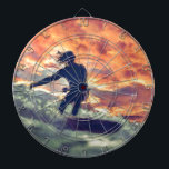 Surfing Dartboard<br><div class="desc">Surfing is a rush of adrenaline, riding the edge of crashing waves and carving turns into spray!</div>