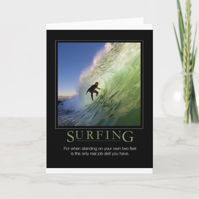 Surfing_Demotivational Poster Card (Front)