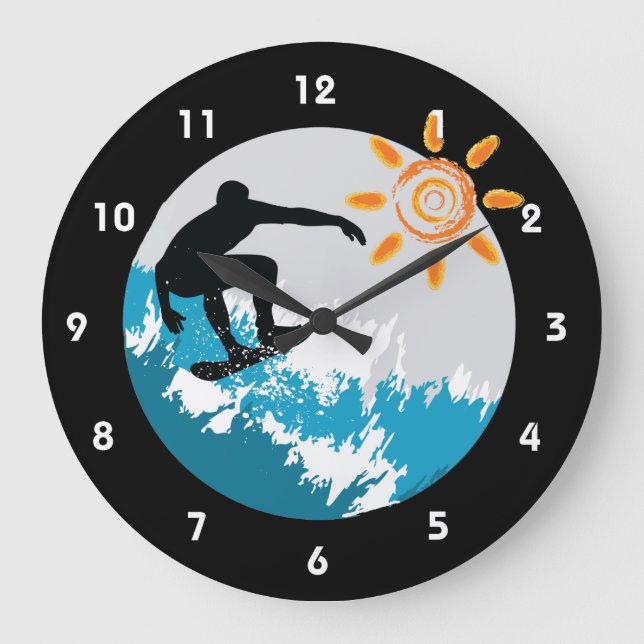 Surfing Design Wall Clock (Front)