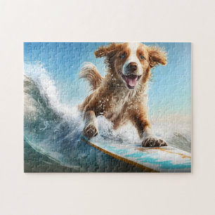 Surfing Dog Jigsaw Puzzle