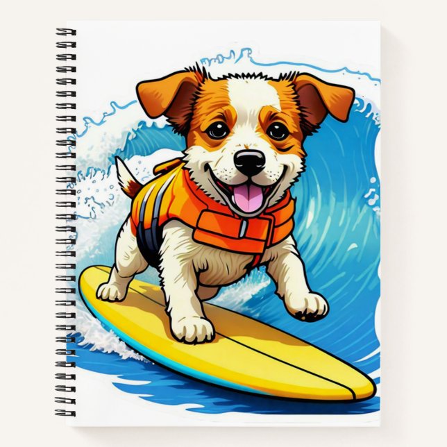Surfing Dog Notebook (Front)
