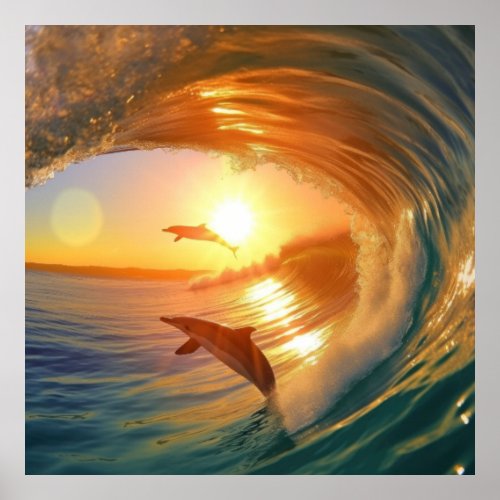 Surfing Dolphins 2023 Poster