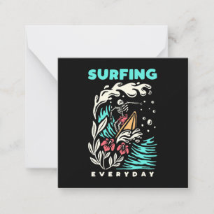 Surfing Everyday Note Card