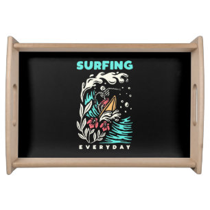 Surfing Everyday Serving Tray