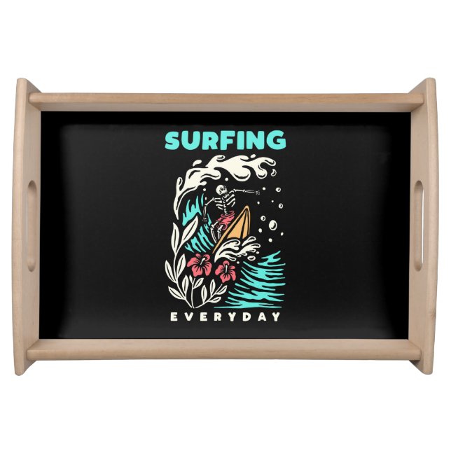 Surfing Everyday Serving Tray (Front)