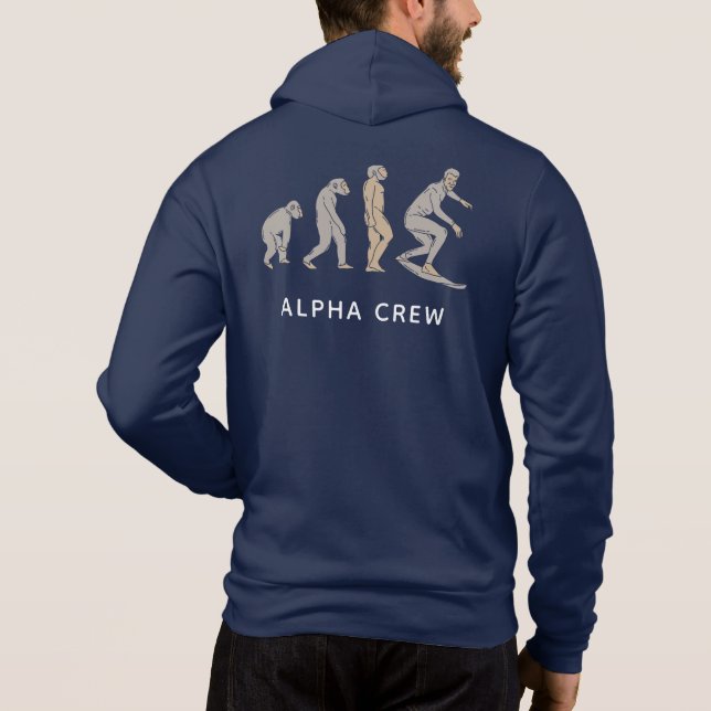 Surfing Evolution Personalized Matching Family Hoodie (Back)