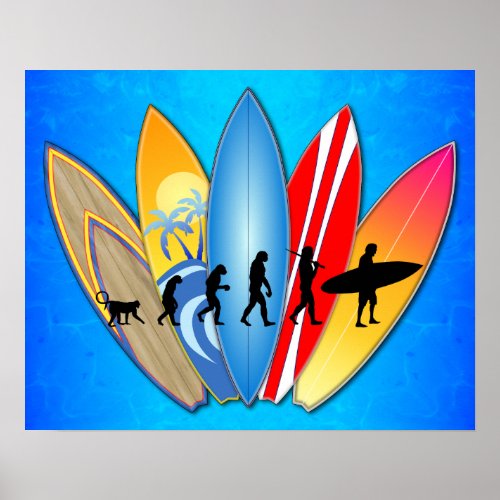 Surfing Evolution Poster