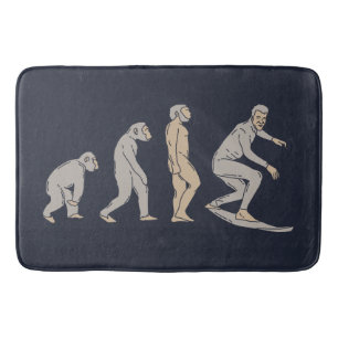 Surfing Evolution Surf Board Bath Mat