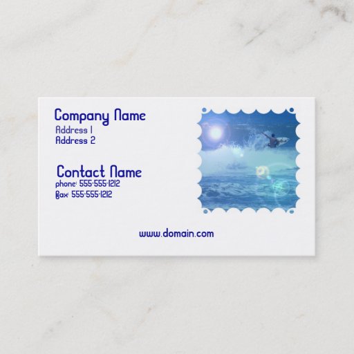 Customizable Surfing Extreme Business Card