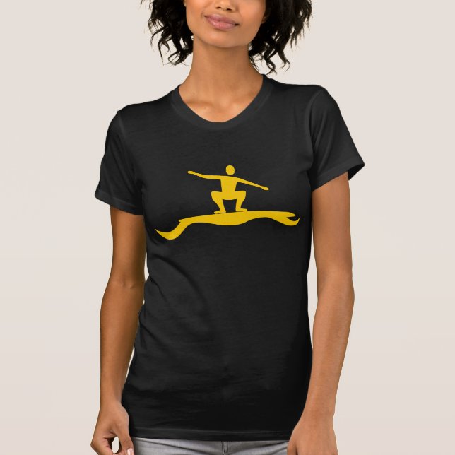 Surfing Figure - Amber T-Shirt (Front)