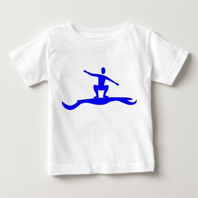 Surfing Figure - Blue Baby T-Shirt (Front)