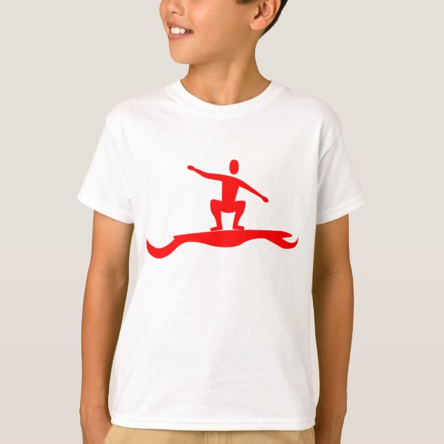 Surfing Figure - Red T-Shirt (Front)