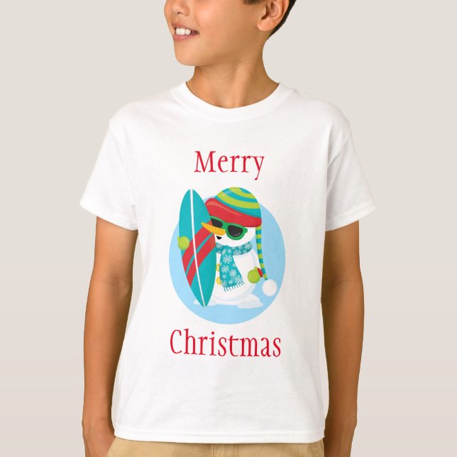 Surfing for Christmas T-Shirt (Front)