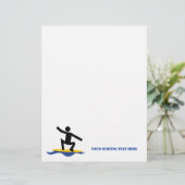 Surfing gifts, surfer on his surfboard custom (Standing Front)