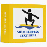 Surfing gifts, surfer on his surfboard custom binder