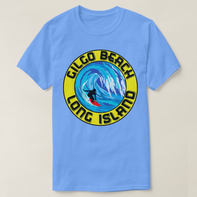 Surfing GILGO BEACH LONG ISLAND NEW YORK Surf Surf T-Shirt (Design Front)