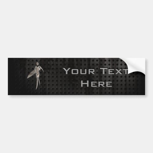 Surfing Girl Cool Bumper Sticker