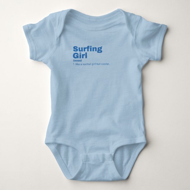 Surfing Girl - Surfing Baby Bodysuit (Front)