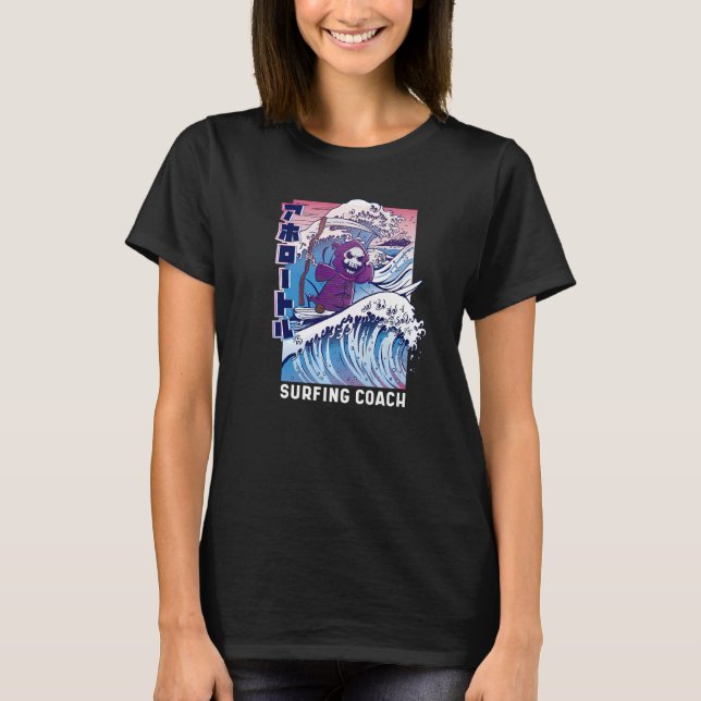 Surfing Grim Reaper  Fun Surfer T-Shirt (Front)