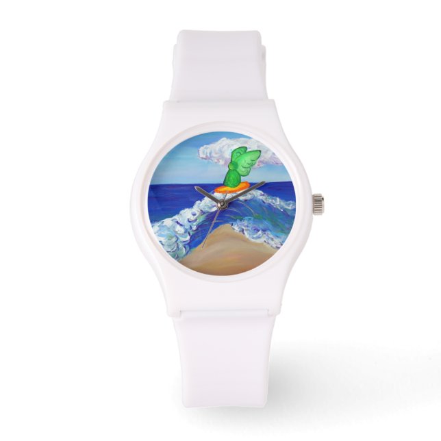 Surfing Guardian Angel Rapheal Custom Watch Design (Front)