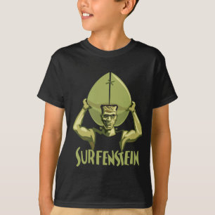 Surfing Halloween Frankenstein T-Shirt