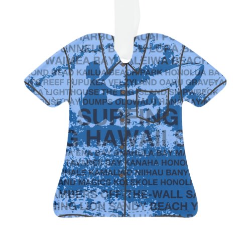 Surfing Hawaii Cutback Hawaiian Aloha Shirt Ornament