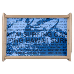 Surfing Hawaii Cutback Hawaiian Serving Tray