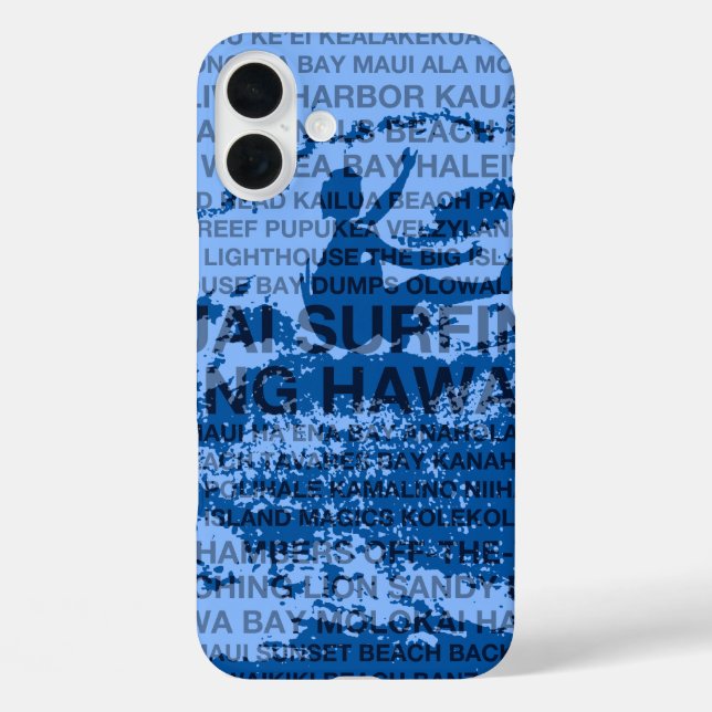 Surfing Hawaii Cutback Hawaiian Surfer - Blue  Case-Mate iPhone Case (Back)